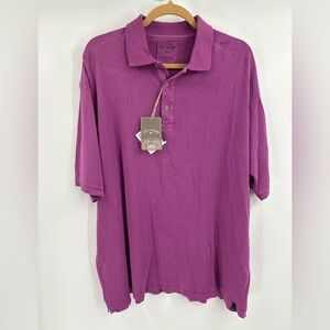 Jack spade purple Pima cotton short sleeve T-shirt button polo tee size xxl NWT